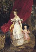 Portrait of Grand Duchess Elena Pavlovna and her daughter Maria Karl Briullov